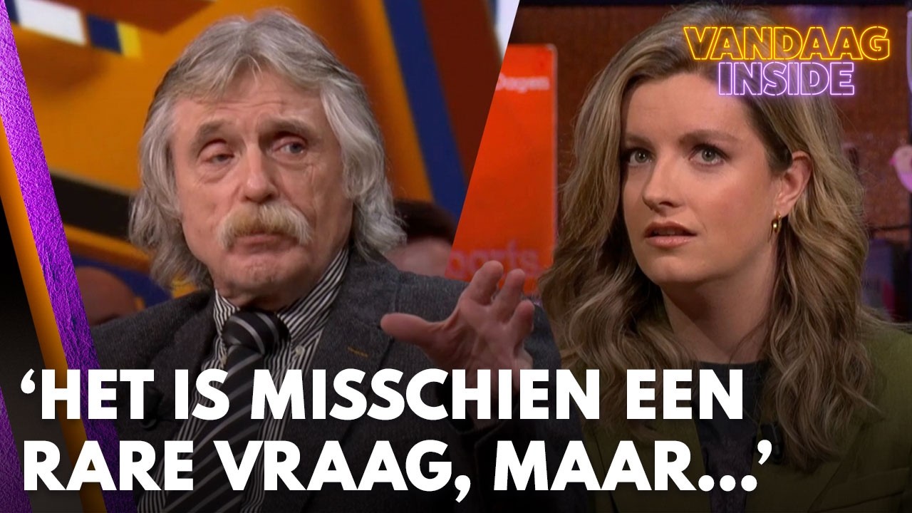 Johan Derksen tegen Merel Ek: 'Het is misschien een rare vraag van een man, maar...'