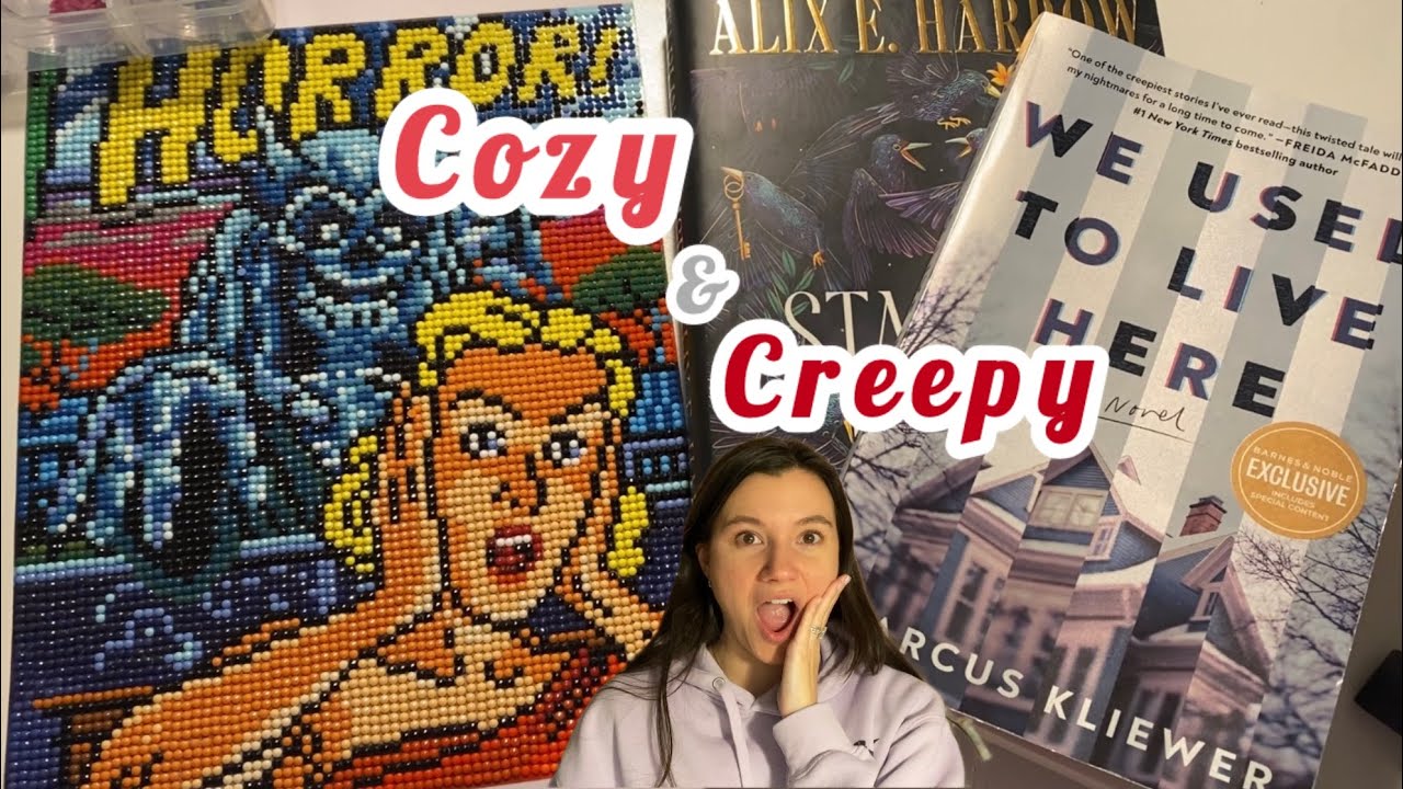 Spooky Reads & Sparkly Scenes | Haunted House Reading Vlog & Diamond Art