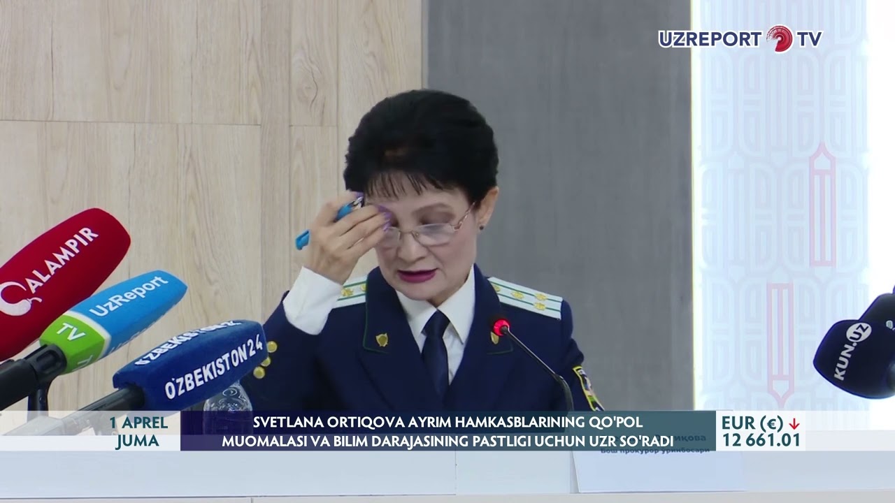 Svetlana Ortiqova ayrim hamkasblarining qo‘pol muomalasi uchun uzr so‘radi