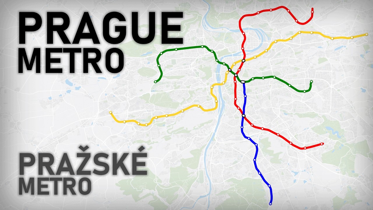 Evolution of the Prague Metro 1974-2030 (geographic map)