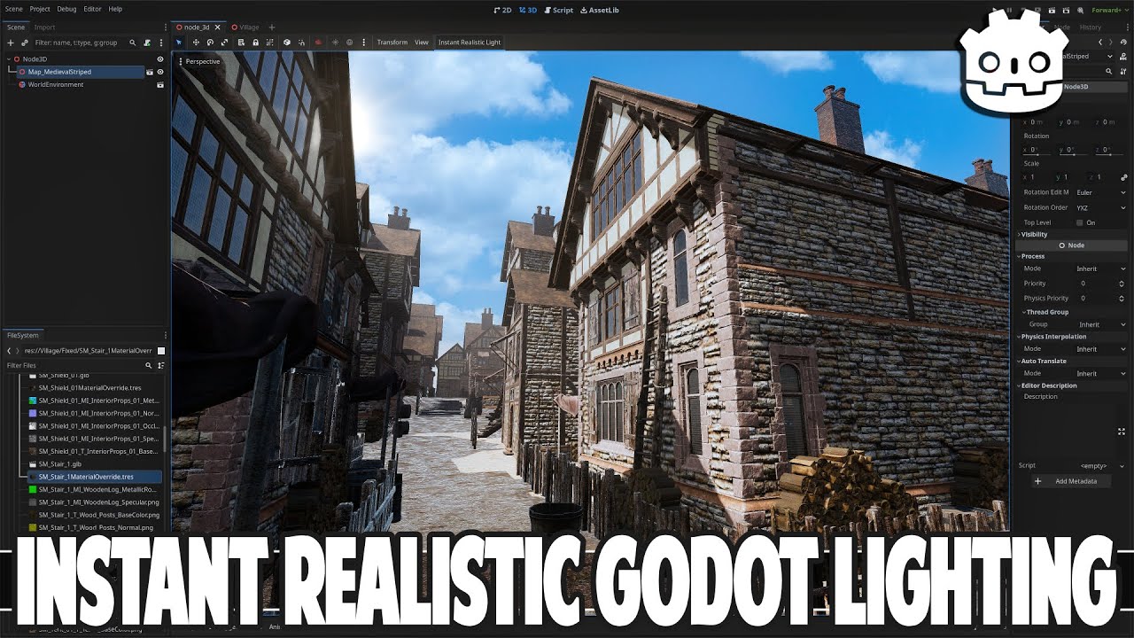 Реалистичное освещение в Godot Engine в один клик