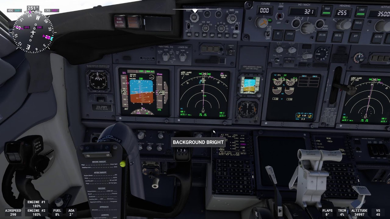 EGPH - KJFK TRANSATLANTIC FLIGHT B737-800