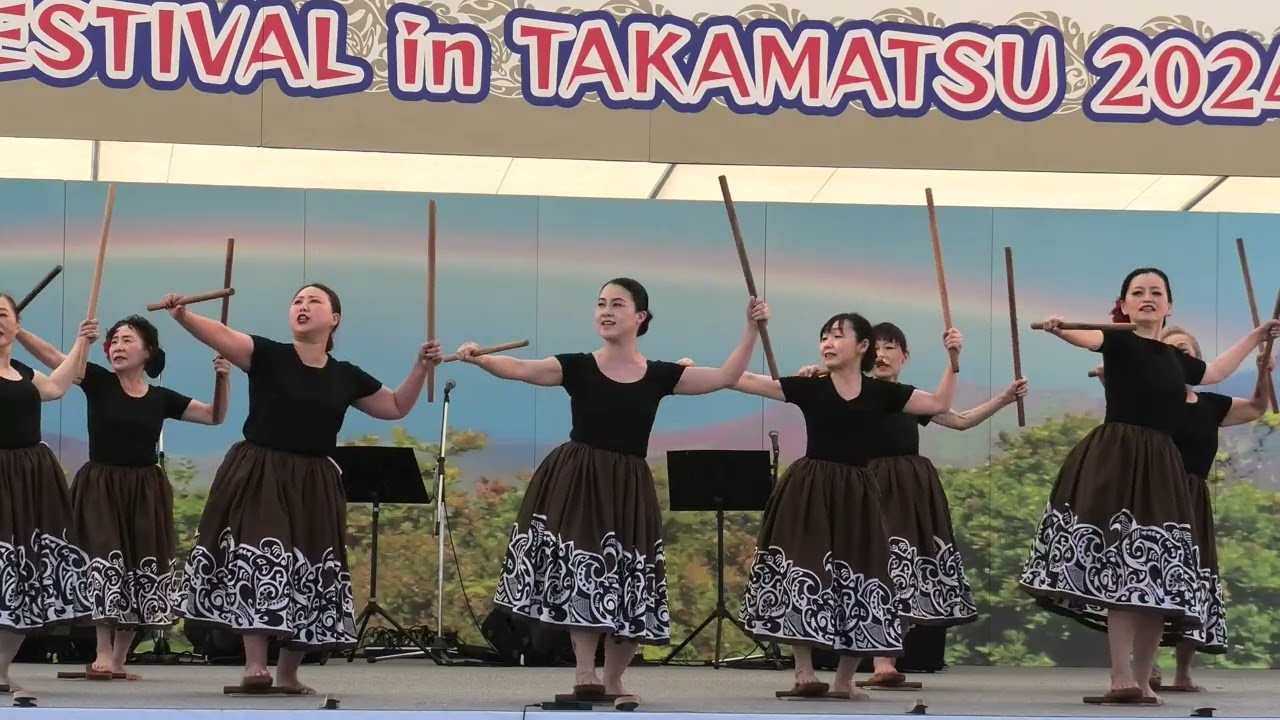 フラダンスHalau　Pohai　Aala　Akahai「アロハフェスティバル高松２０２４」