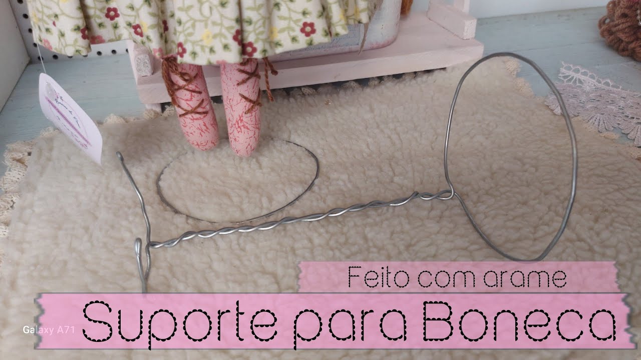 Como fazer suporte para boneca ficar de pé.