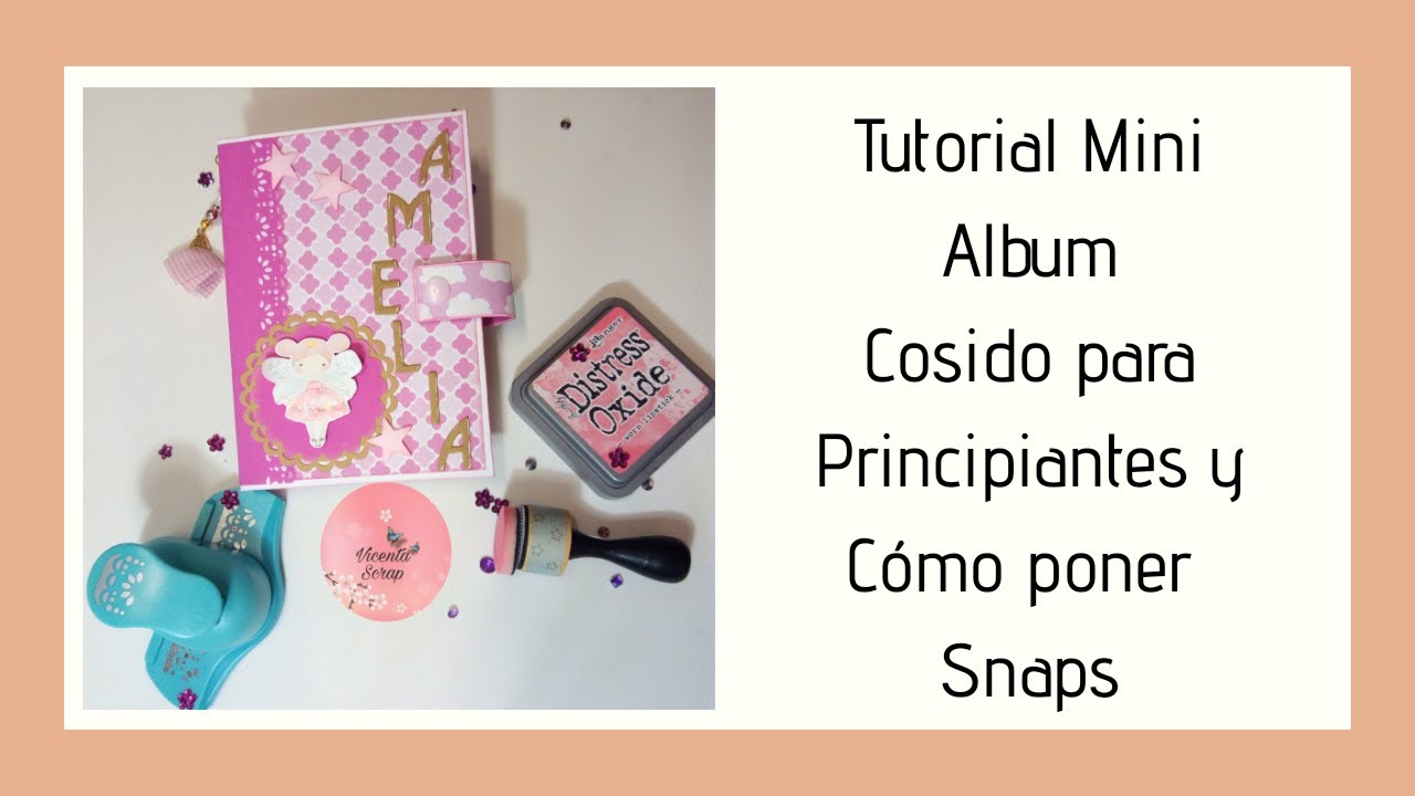 ❤️TUTORIAL MINI ALBUM COSIDO / CÓMO Poner los SNAPS / Reto Cerecitas Arte y Scrap