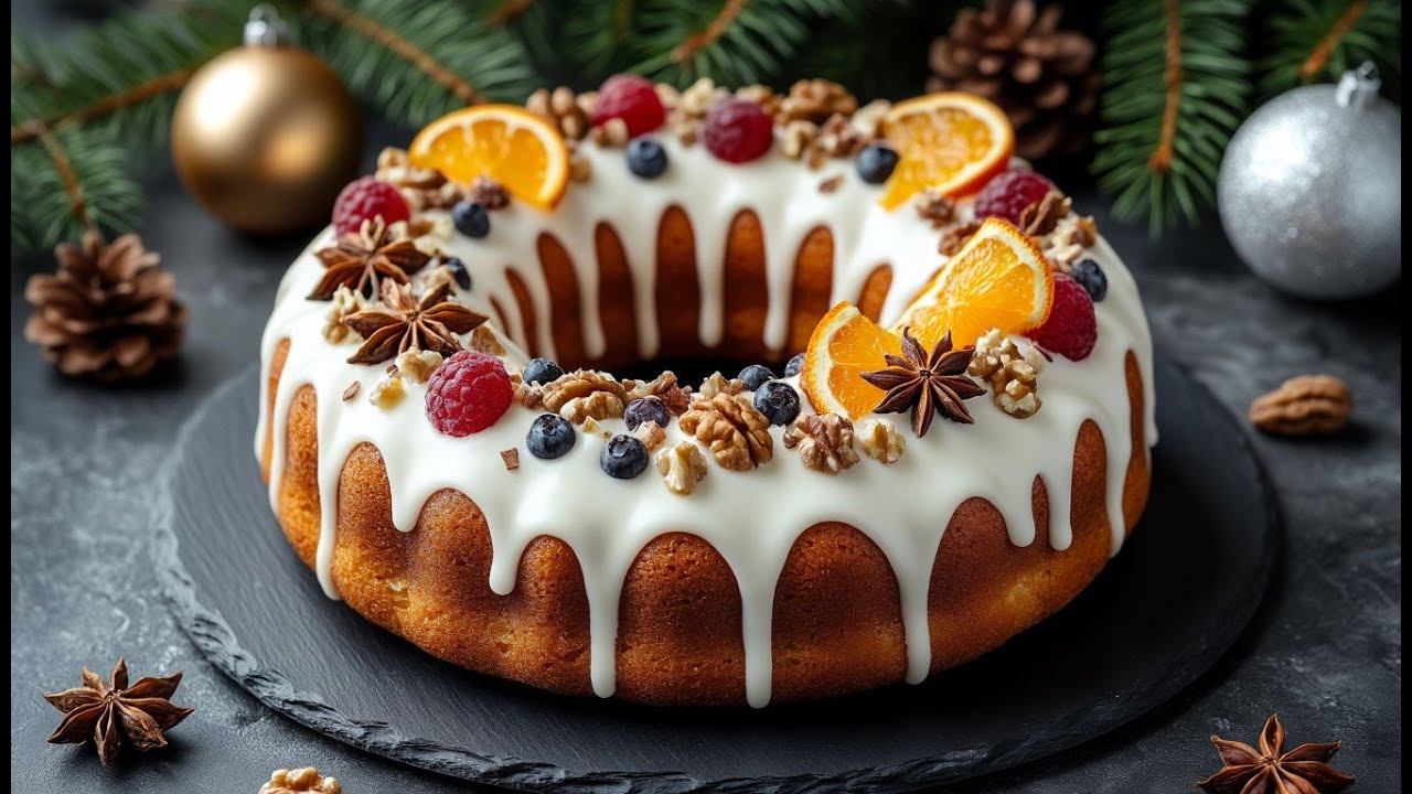 Saftiger Orangenkuchen zu Weihnachten backen | Einfaches Rezept