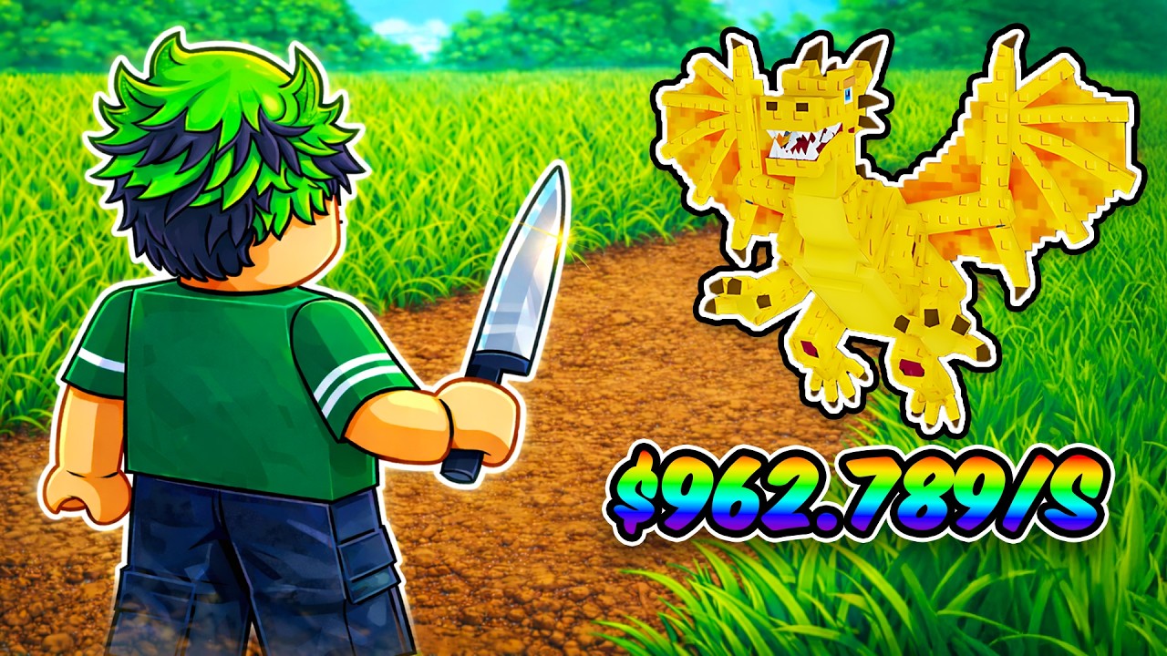 ÇİM BİÇEREK TÜM BRAİNROTLARI ÇALDIM! - Roblox