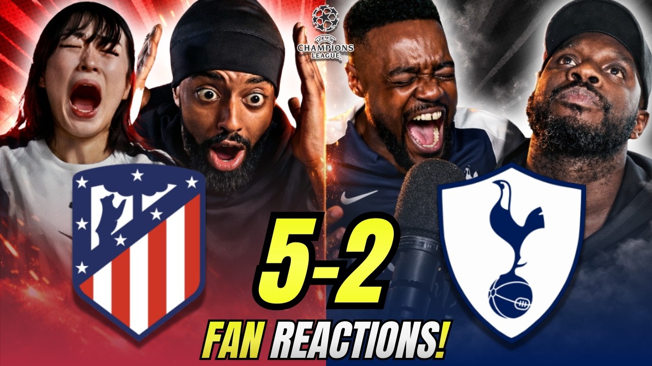 Spurs Fans CRASH OUT😤Reactions to Atletico Madrid 5-2Tottenham | UEFA Champions League Fan Reactions
