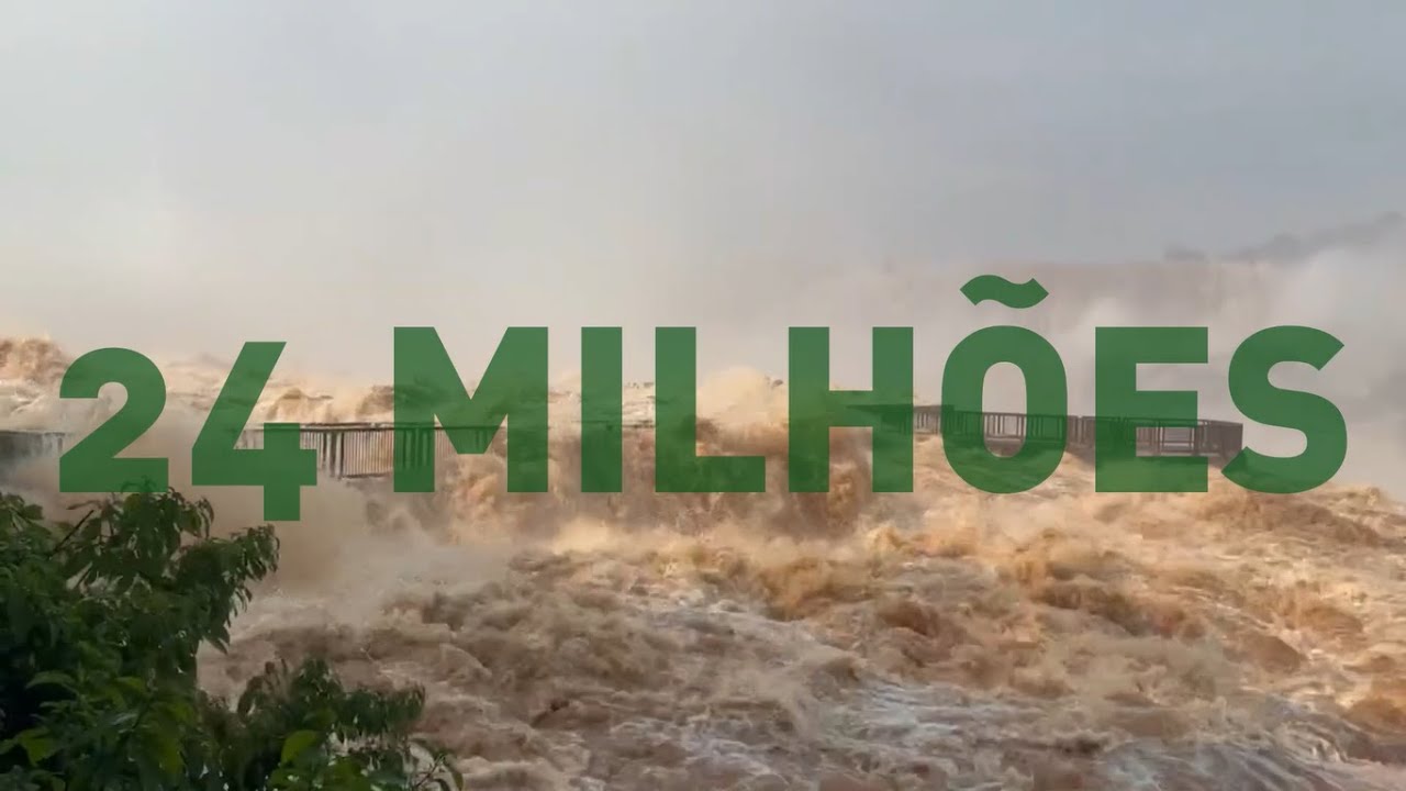 Vazão histórica das Cataratas do Iguaçu em 2023