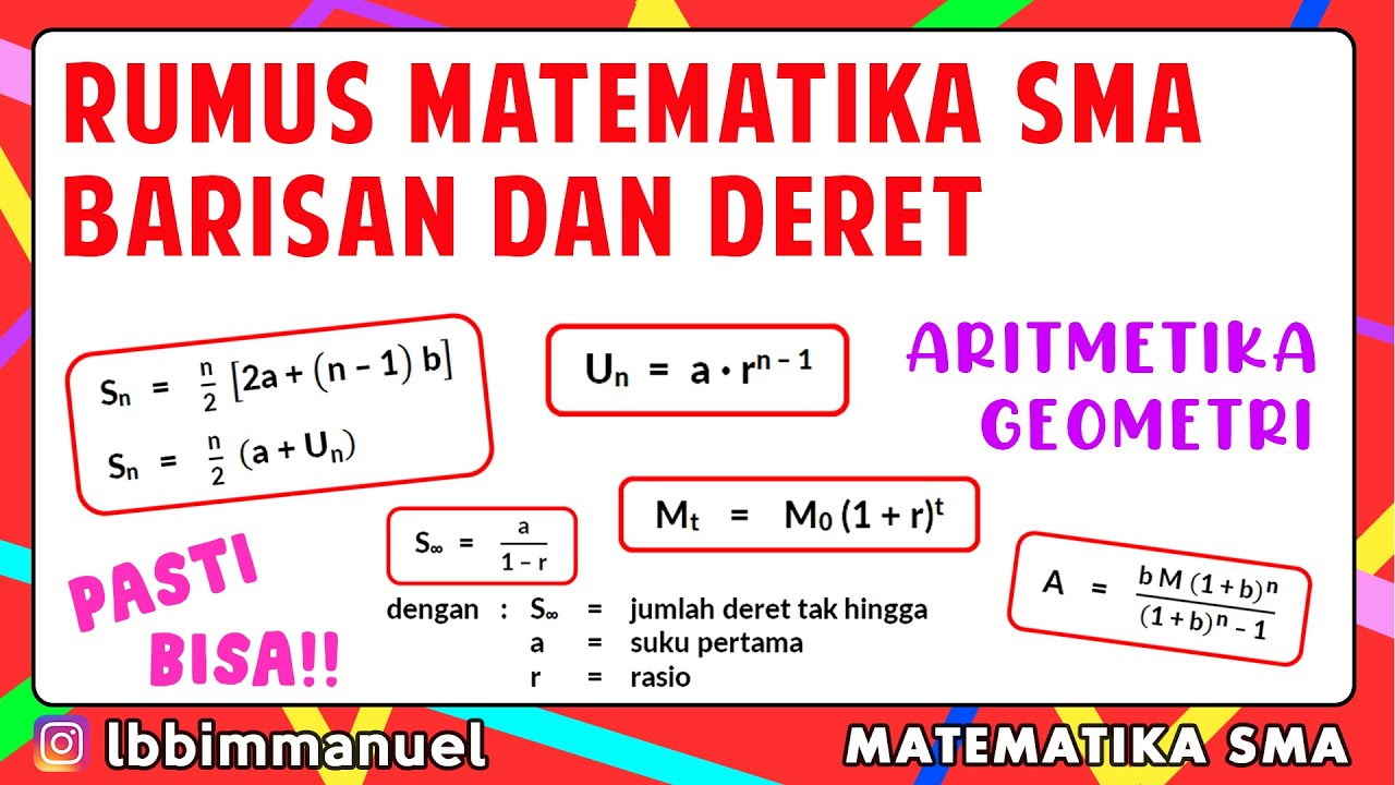 Barisan dan Deret Kelas 10 Kurikulum Merdeka - Rumus Lengkap Barisan & Deret Aritmetika dan Geometri