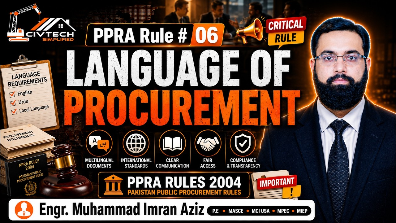 PPRA Rule 6 | Training Every Engineer should attend the session | Language of Procurement | Pakistan
