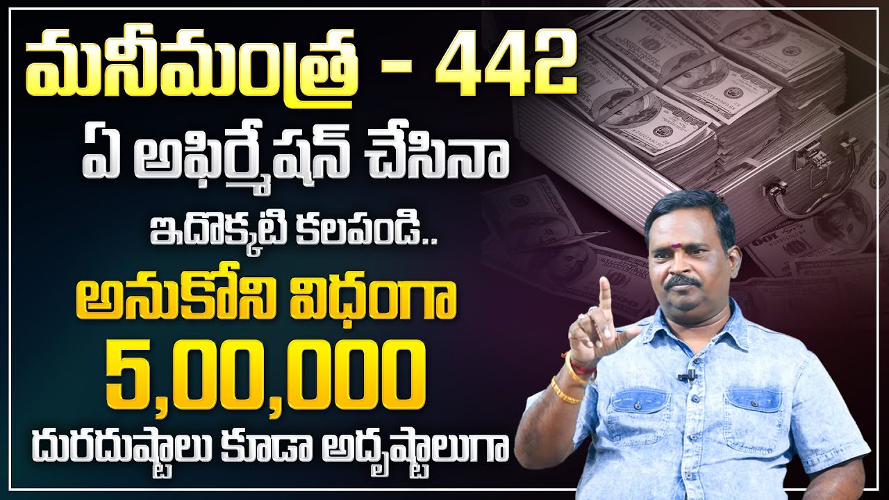 Anantha Latest Money Mantra - 442 | Image of imagination | Money Management | Money Coach