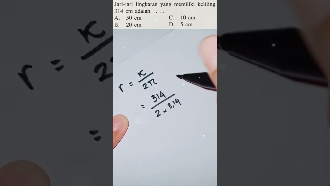 Menghitung Jari-jari Lingkaran jika Keliling Diketahui 