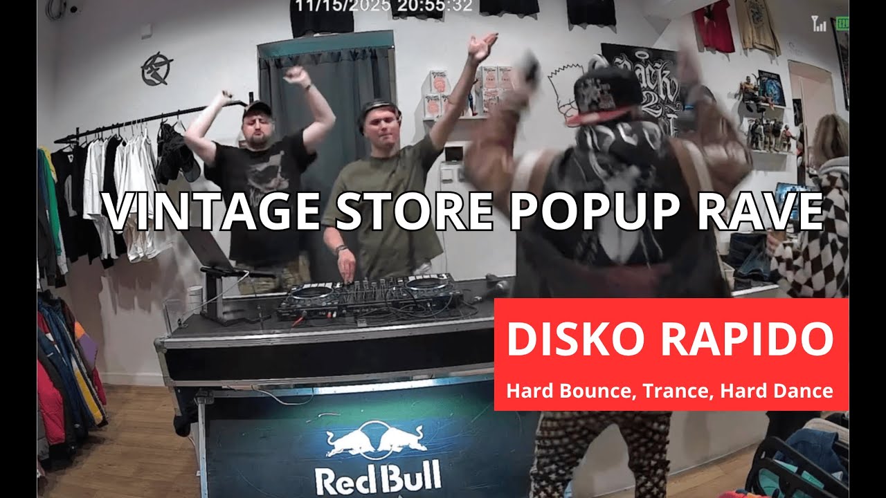 POP UP RAVE @ The Vintage Store | Hard Bounce, Trance, Hard Dance set by Disko Rapido | #Humbuklive
