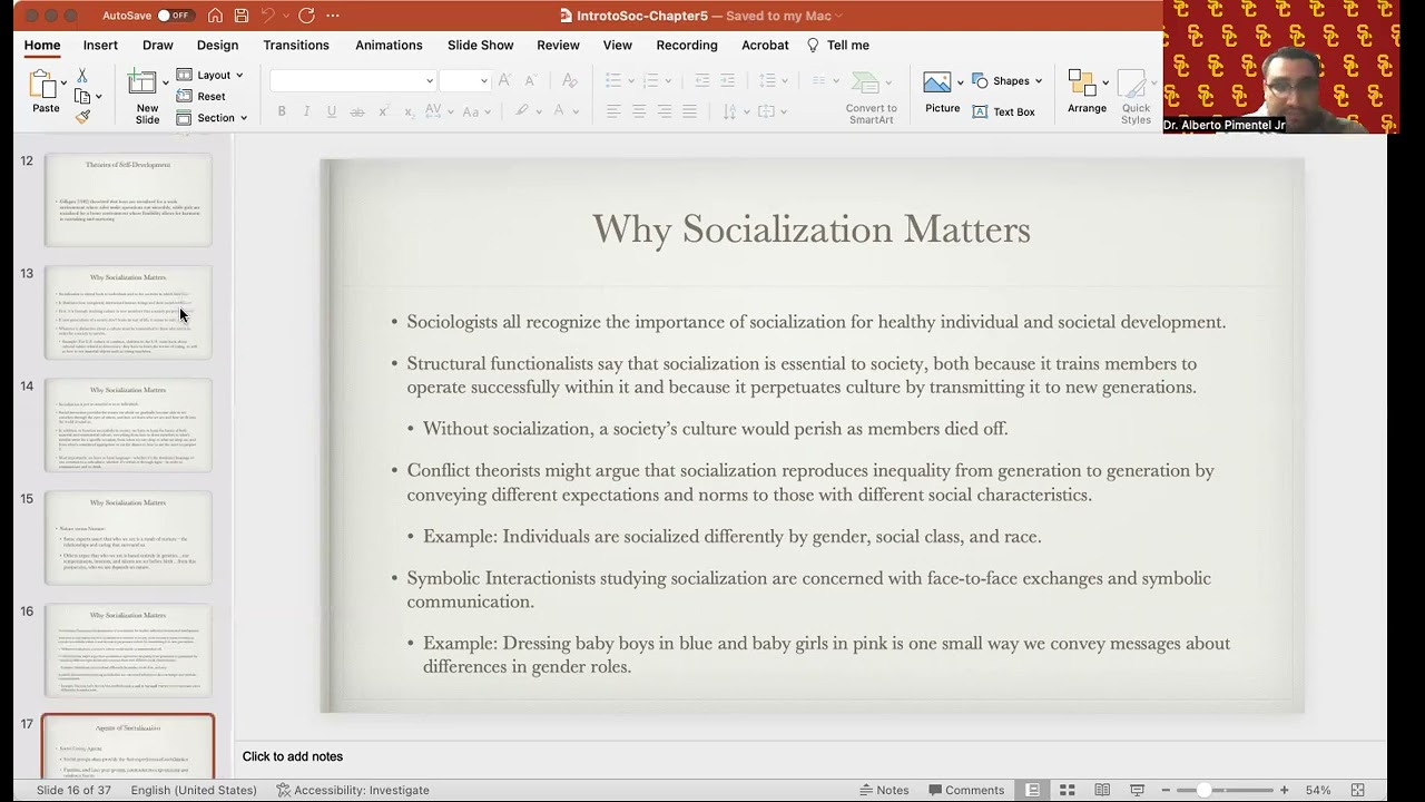 Introduction to Sociology: Chapter 5-Socialization