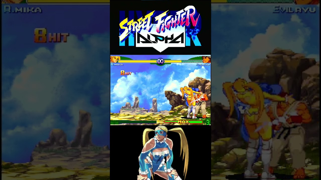 R Mika Stun Combo Hyper Street Fighter Alpha