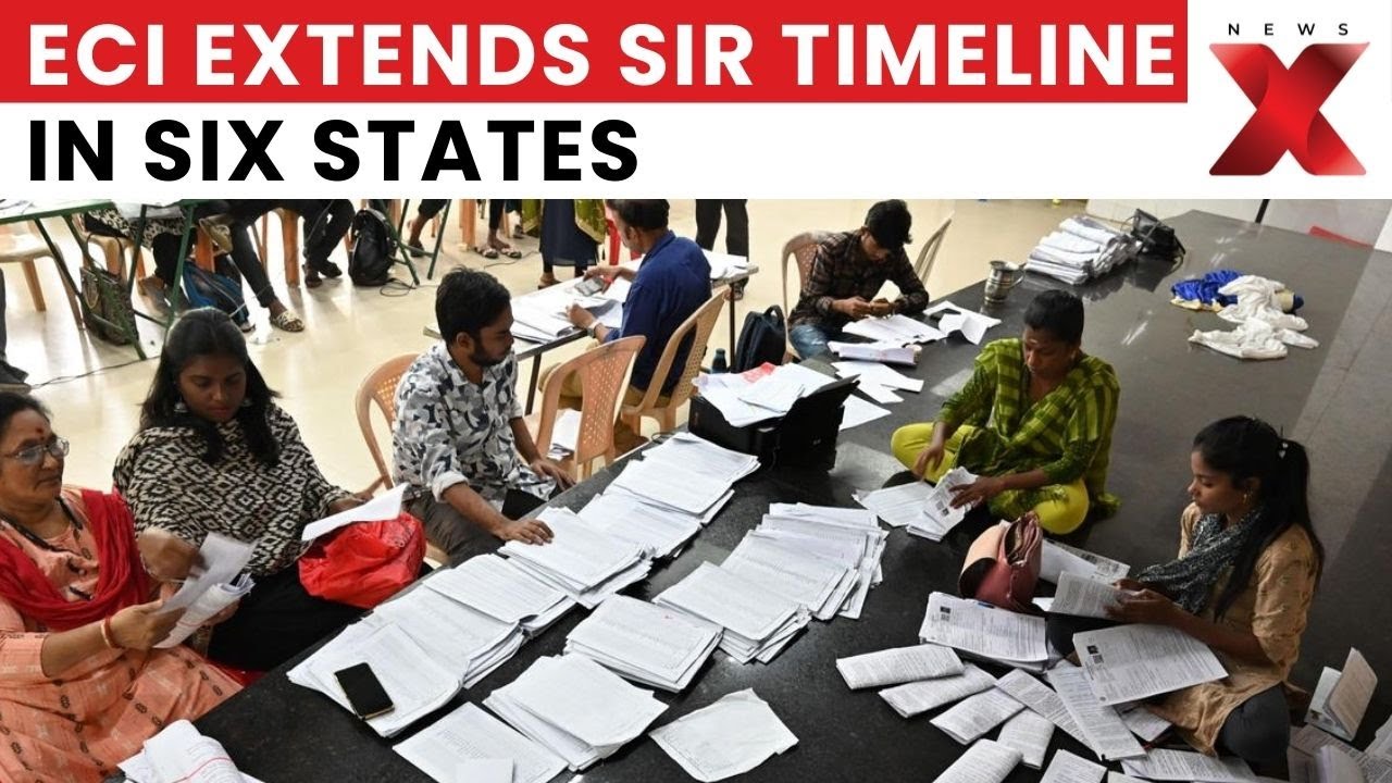 ECI Extends SIR Timeline in Six States and UTs; Draft Rolls Were Dec 18 | NewsX
