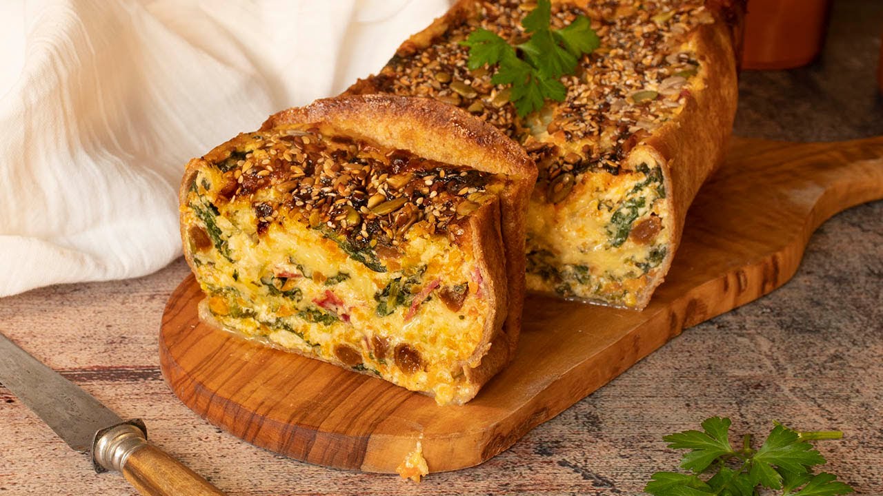 Pastel de espinacas y queso