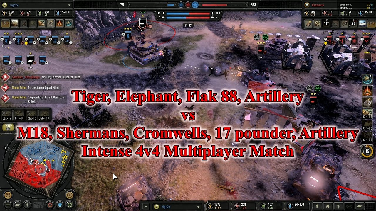 Company of Heroes-3: Online 4v4 Intense Multiplayer (Monte Cavo)