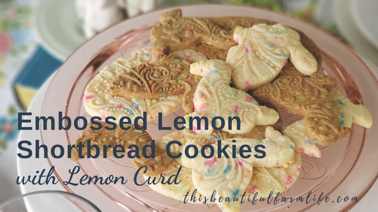 Embossed Lemon Shortbread Cookies