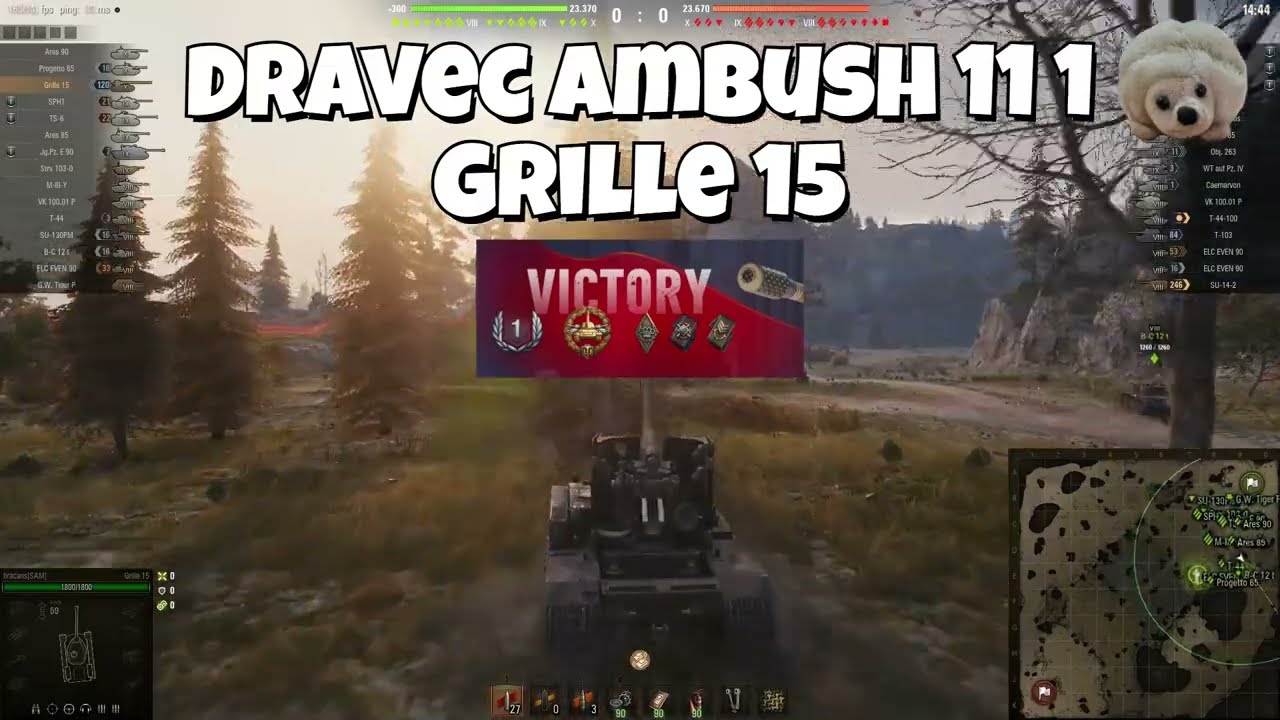 Cause damage to immobilized enemy vehicles 4 times, cause 3000HP of damage. Grille 15.