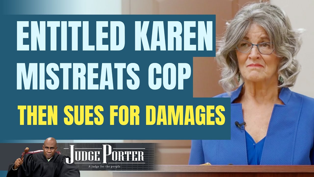 Wealthy And Crazy Karen, Mistreats Police and Sues For Damages.