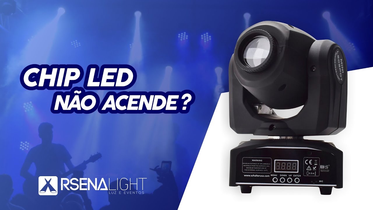 Mini Moving Spot não acende a lâmpada led? A luz está falhando?
