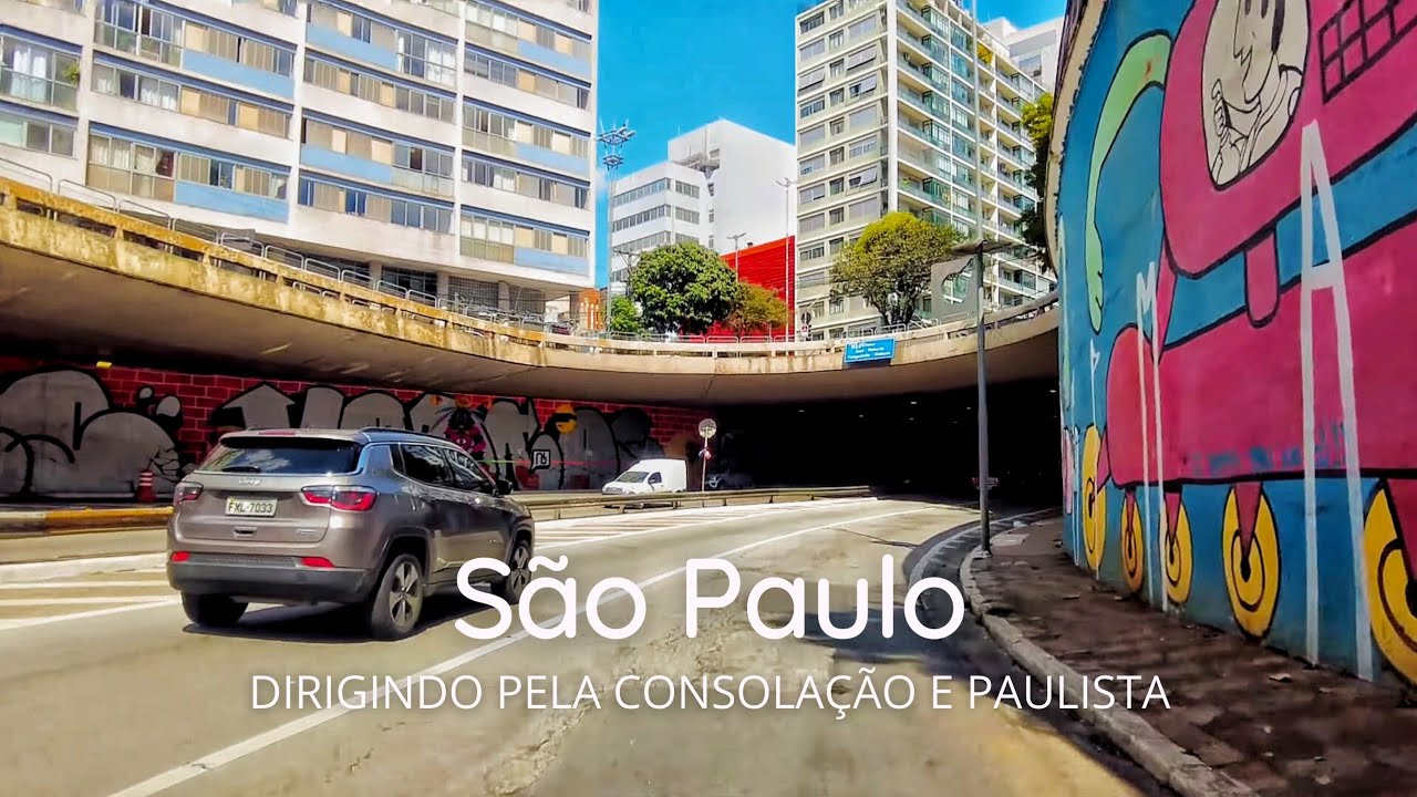Dirigindo na Rua da Consolação e Avenida Paulista • São Paulo