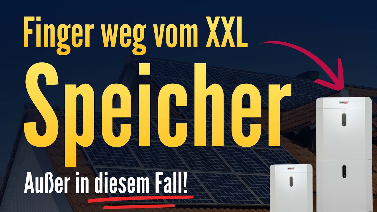 Photovoltaik Rechnung zeigt: Gro&szlig;er Speicher oft rausgeschmissenes Geld