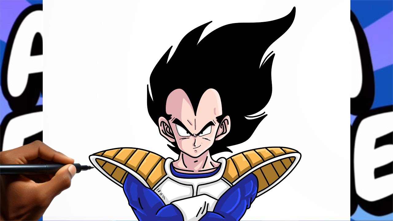 How to Draw Vegeta Saiyan Saga Dragon Ball Z Step by step