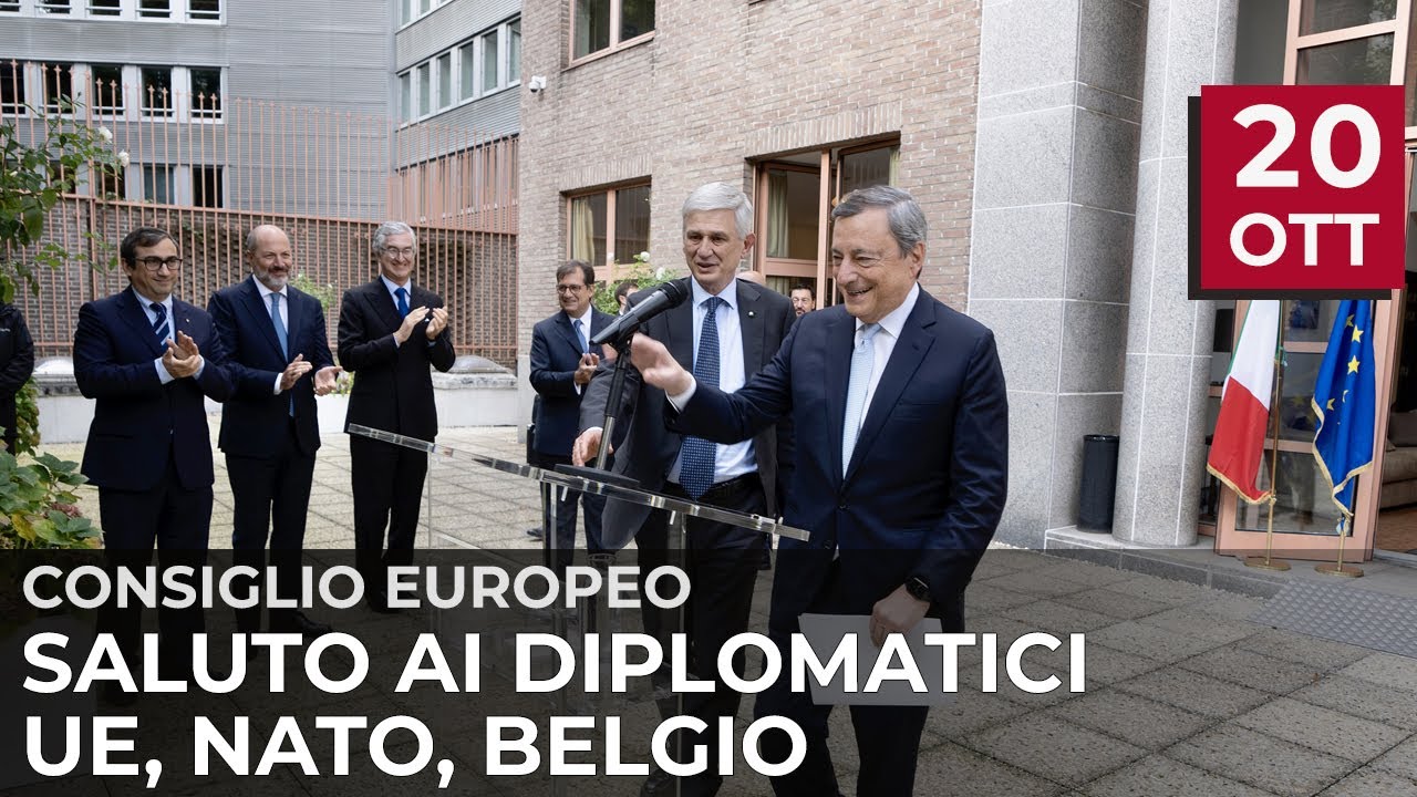 Il saluto del Presidente Draghi alle rappresentanze diplomatiche Ue, Nato e Belgio