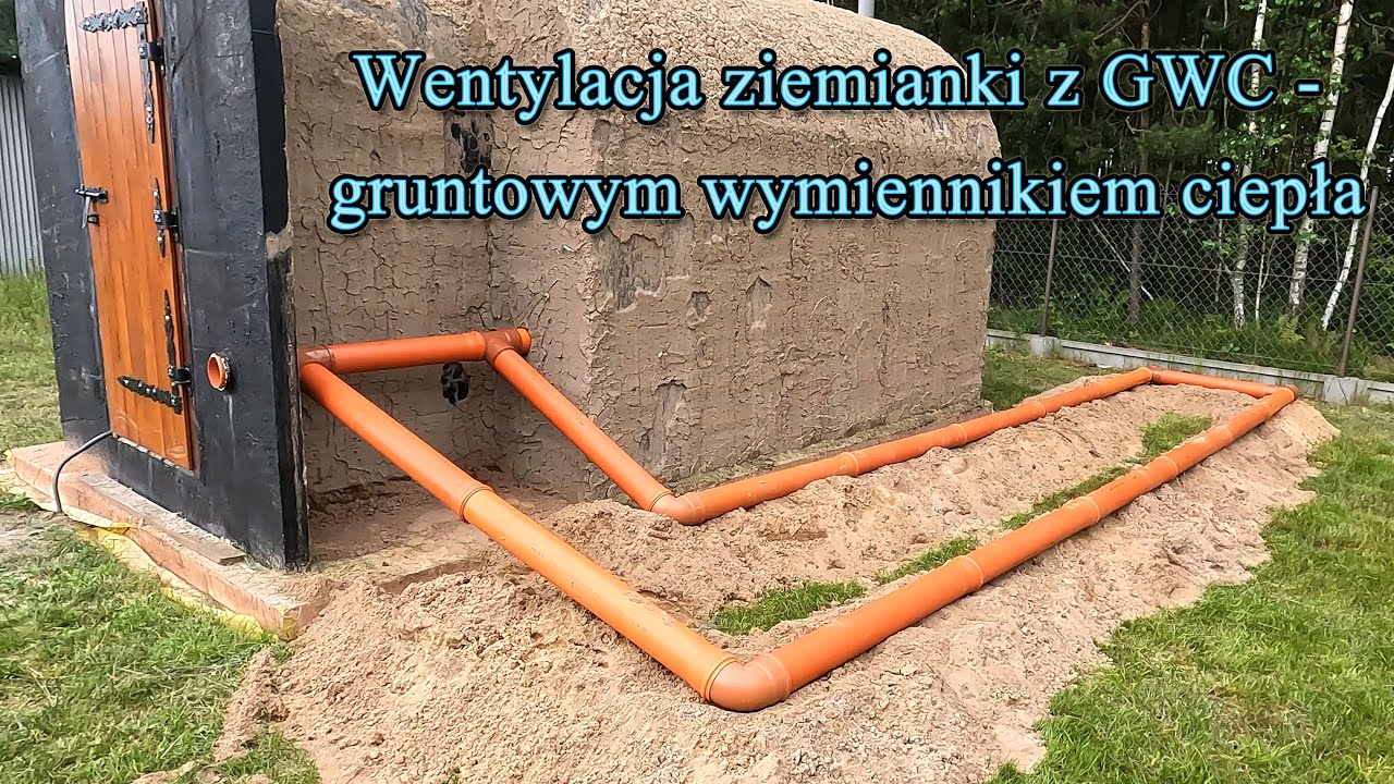 Ziemianka, piwniczka ogrodowa 8 - system wentylacji - gruntowy wymiennik ciepła - GWC