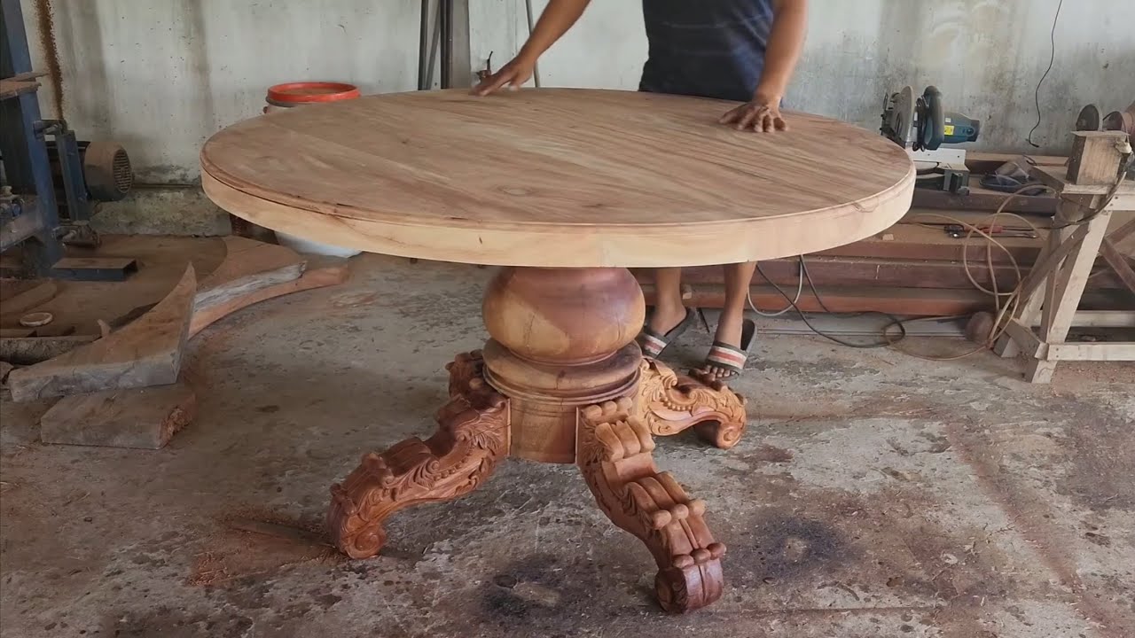 Bàn gỗ một cốt được làm ra như thế nào