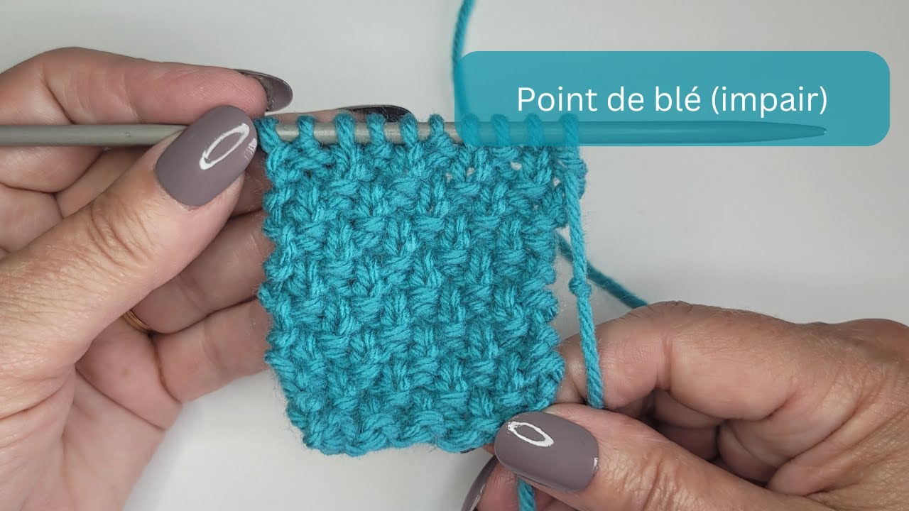 Comment faire le point de blé au tricot (mailles impaires)