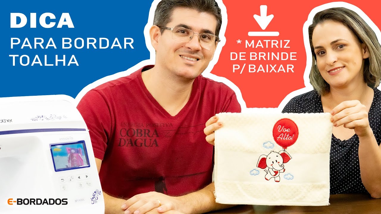 Dica para Bordar Toalha (Matriz Elefantinho em Aplique de Brinde)