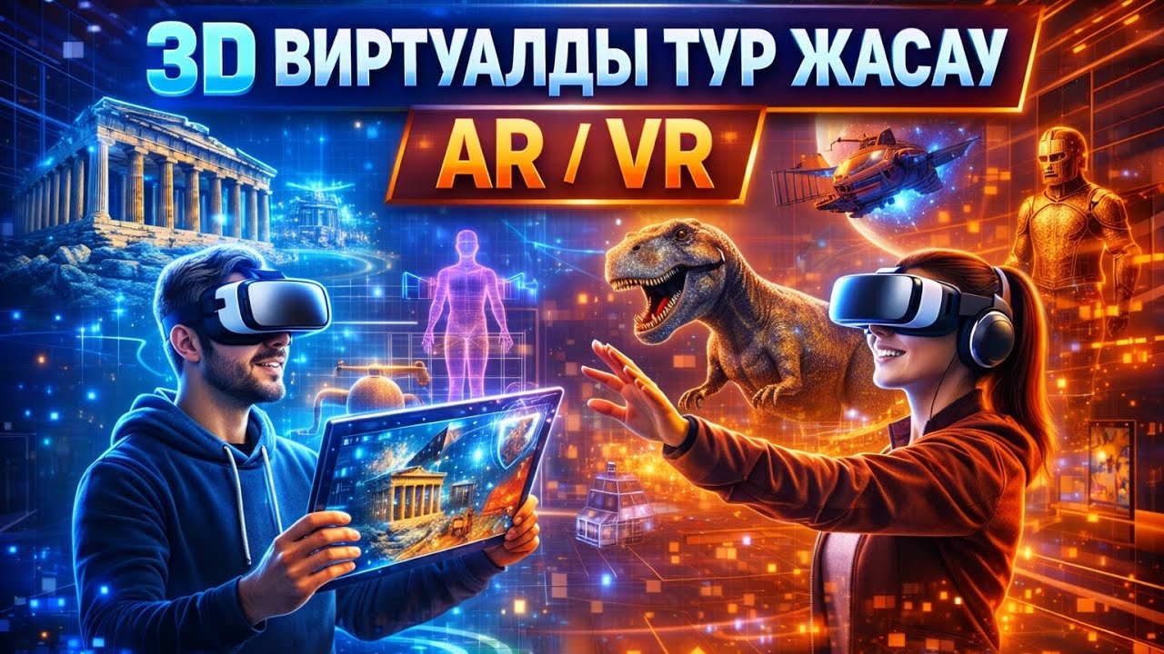 3D виртуалды тур жасау / CoSpaces Edu / AR/VR / 3D виртуалды тур қазақша / пед идея / пед оқу