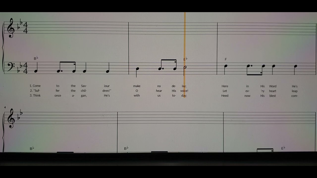 Come to the Saviour, Make No Delay BASS 3 STANZAS