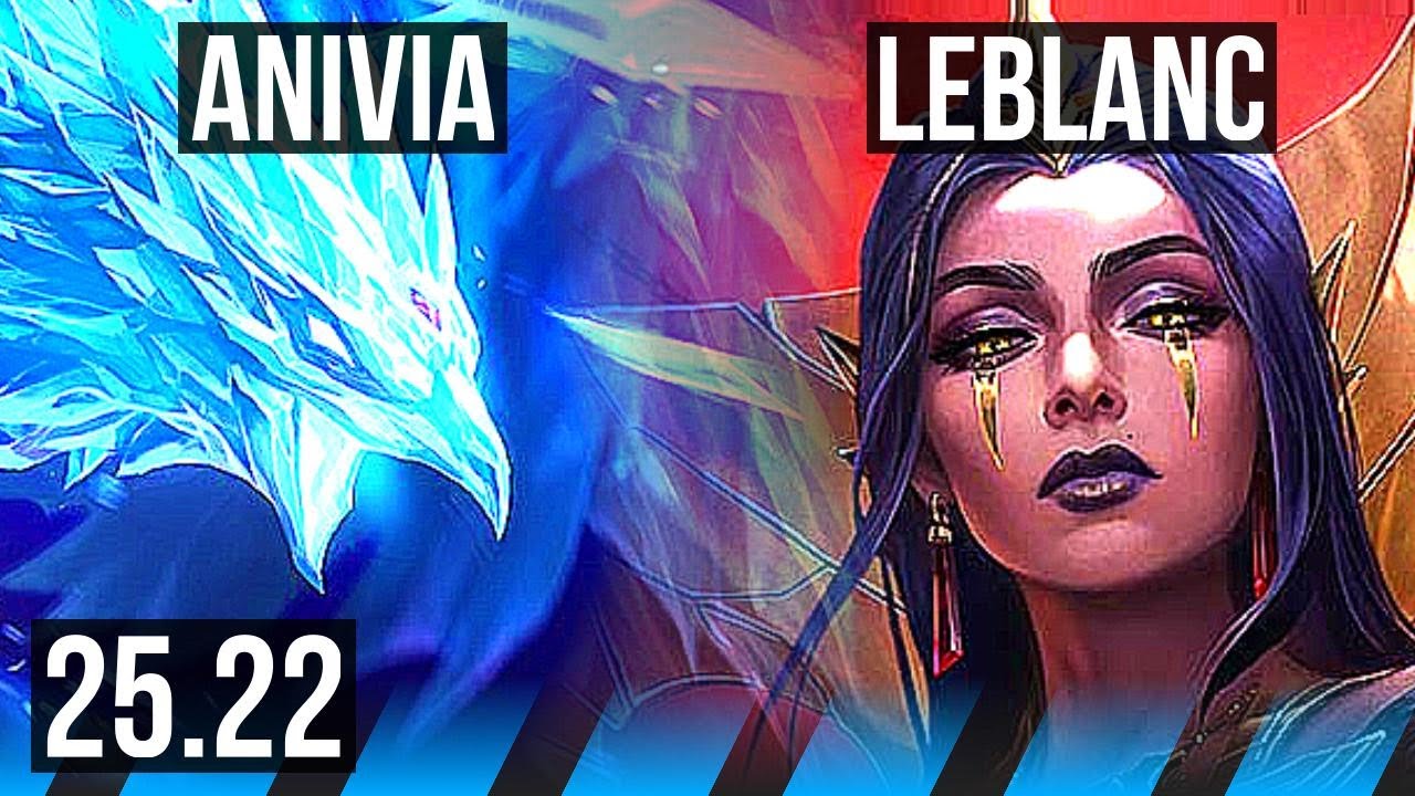 ANIVIA vs LEBLANC (MID) | 1700+ games, 6/2/8 | KR Master | 25.22