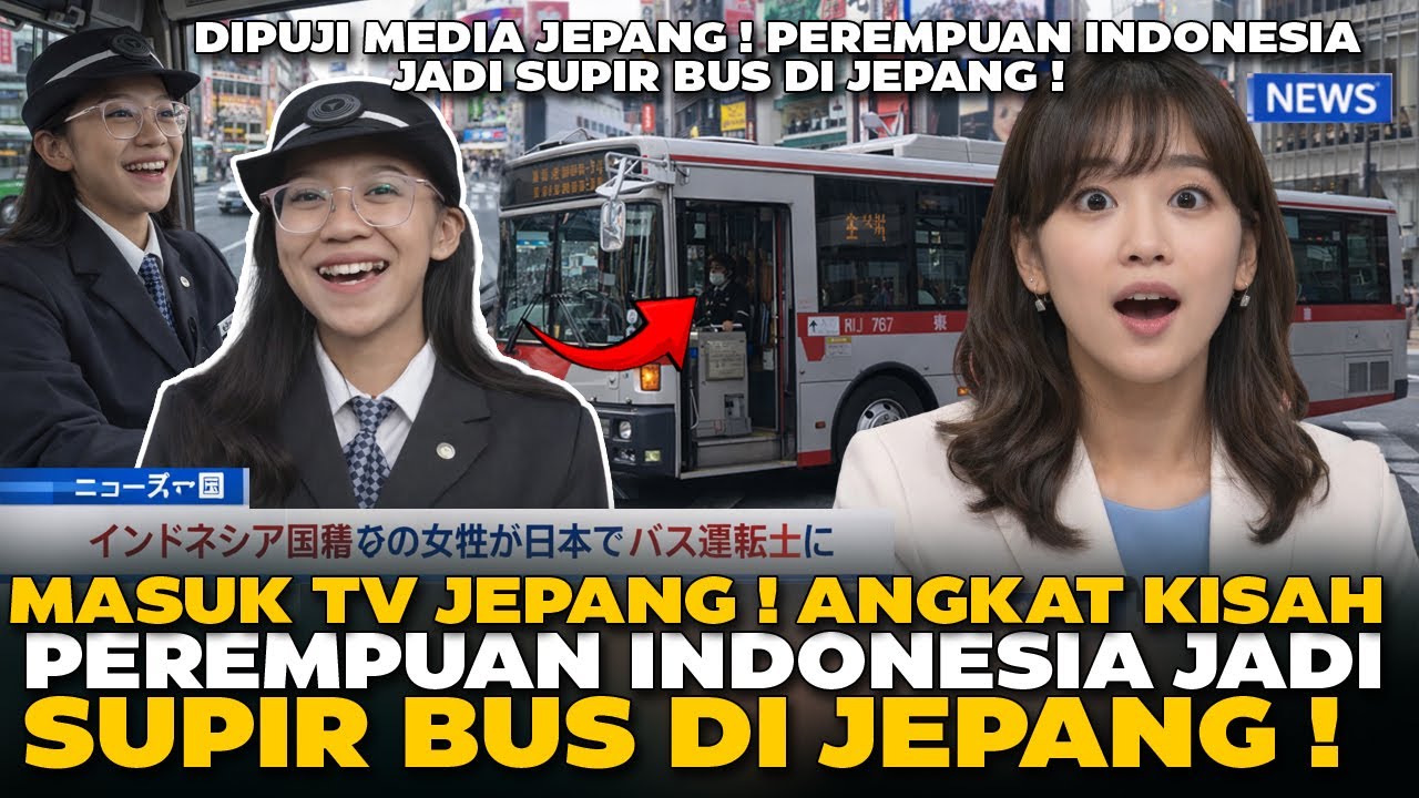 MASUK TV JEPANG! Kisah Perempuan Indonesia Jadi Sopir Bus di Jepang, Warga Lokal Terharu