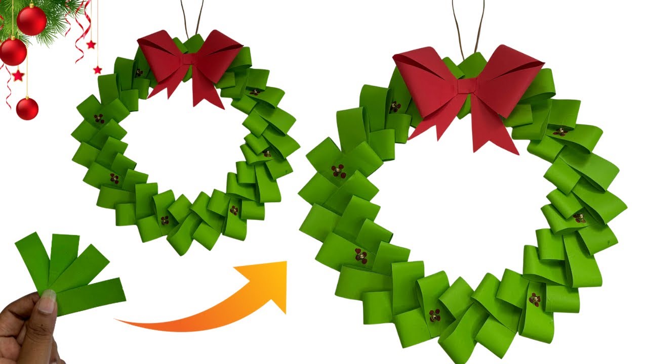 🎄 DIY Christmas Wreath Using Cardboard and Paper 🎅🏻 @beetlescrafts 