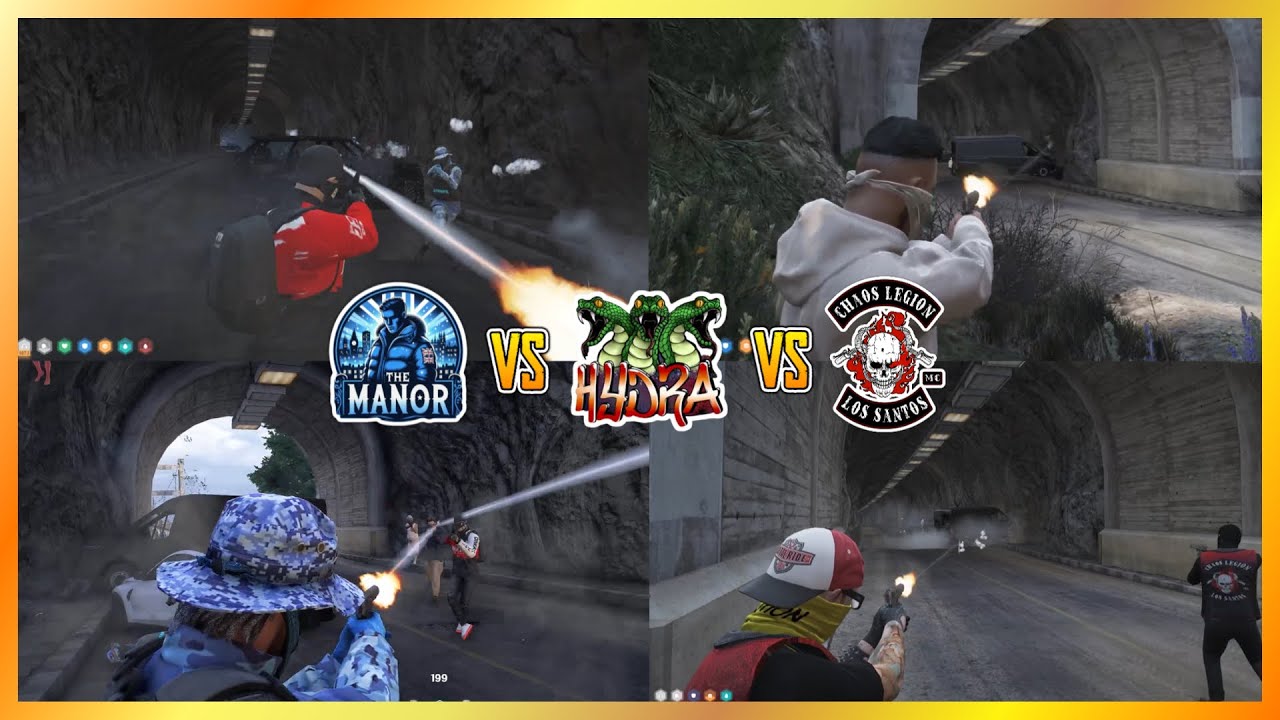Hydra vs Manor vs Chaos Legion // Gold Transport Mission (Multi POVs) | NoPixel 4.0 GTA RP