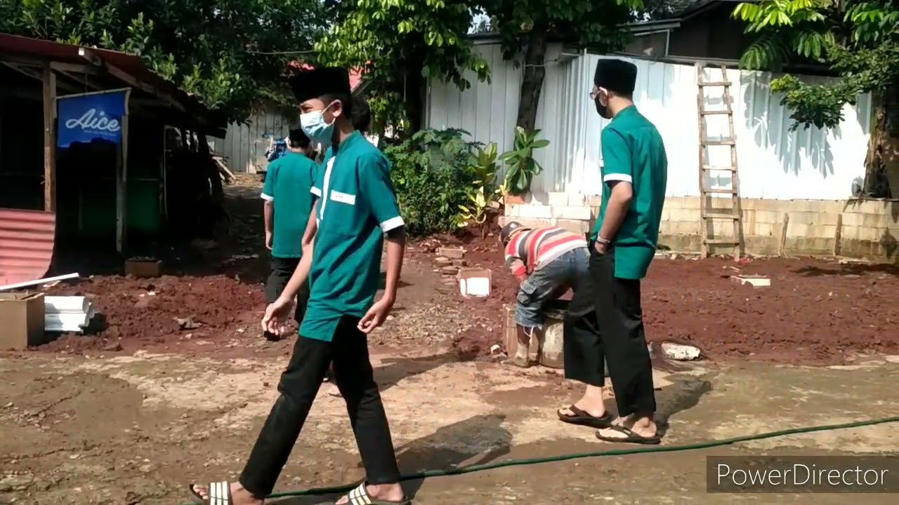 Installation of treads for dormitory poles and their casting in at-taqwa boarding schools