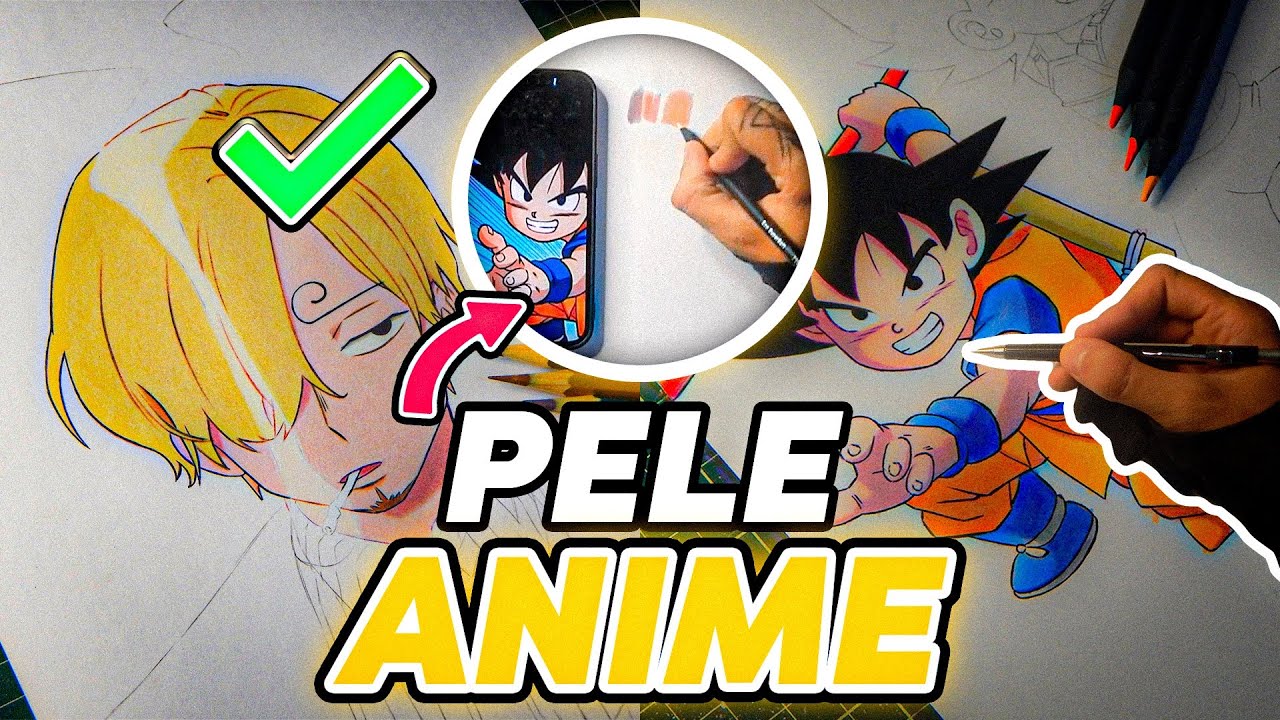 COMO COLORIR PELE de ANIME com L&Aacute;PIS de COR em 2024!