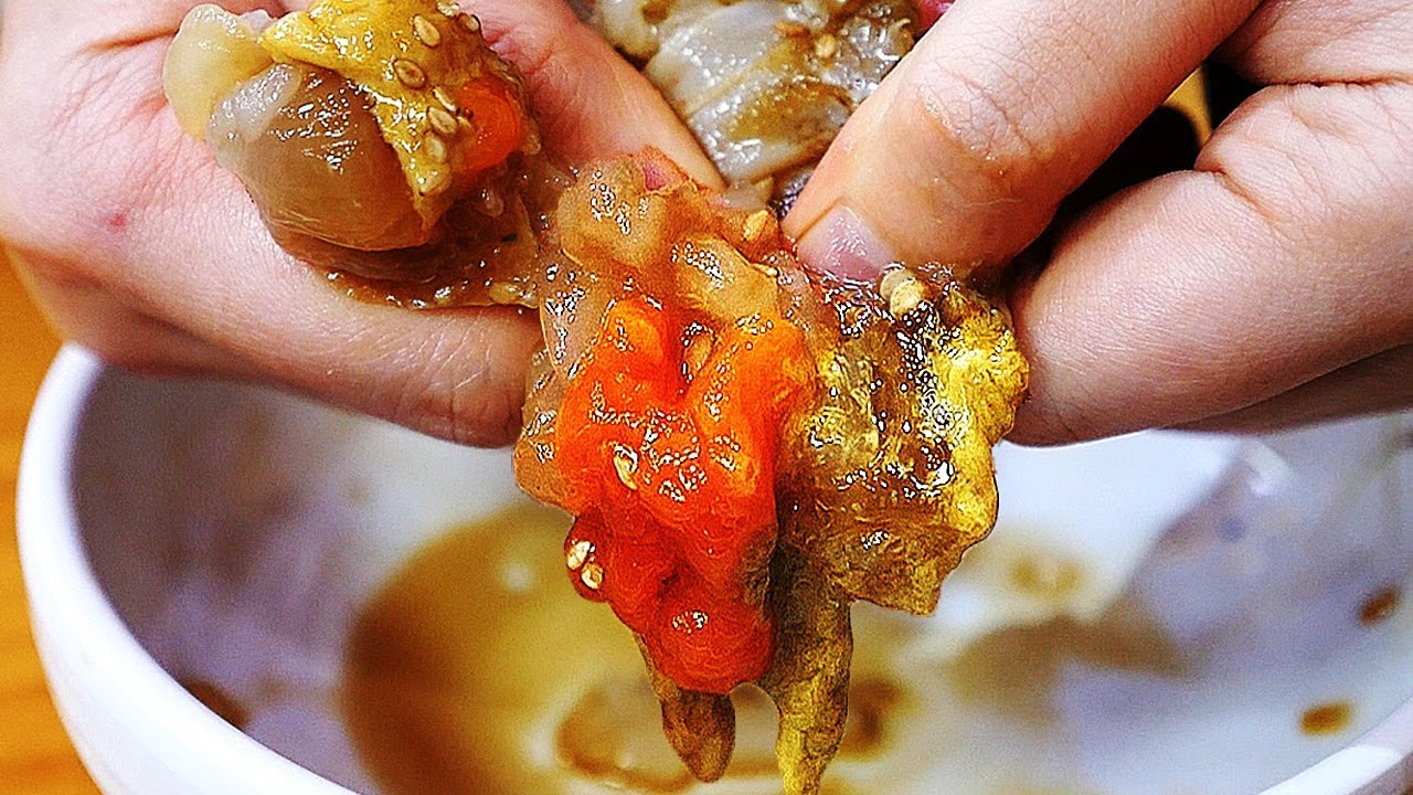 Kepiting yg meleleh?! Marinated crab Korea!