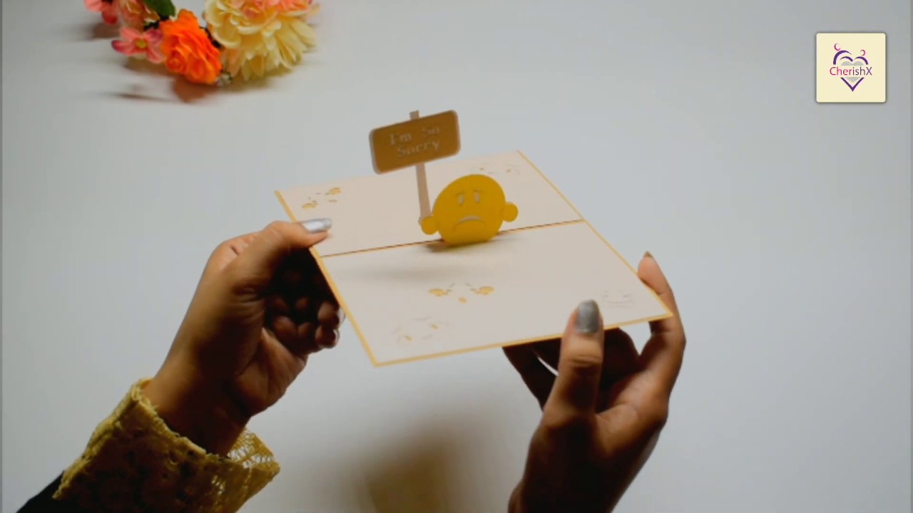 Sorry 3D Pop Up Card | How to say sorry the right way | CherishX
