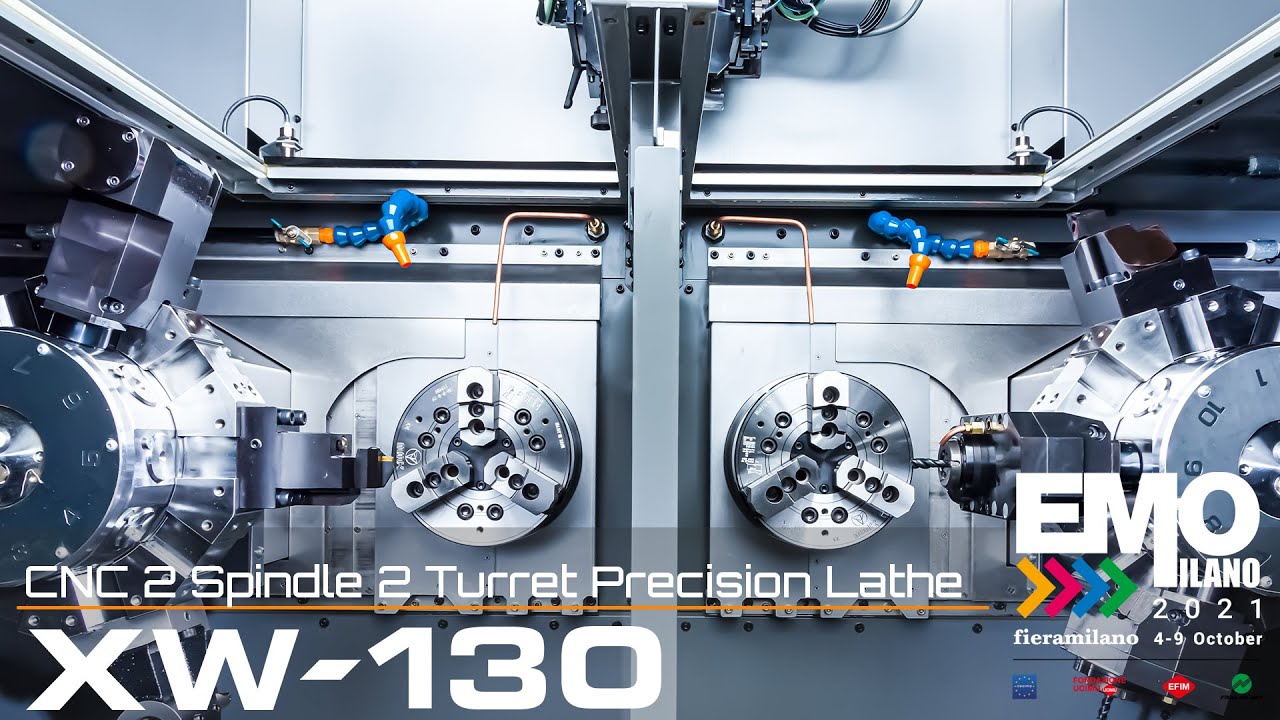 @IMTS2022 CNC 2 Spindle 2 Turret Precision Lathe XW-130