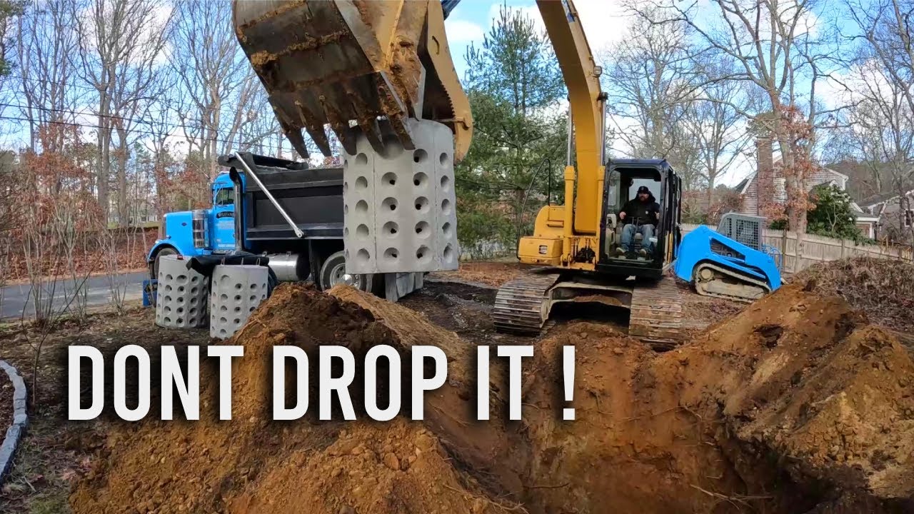 Installing Dry Wells & Sonotubes!