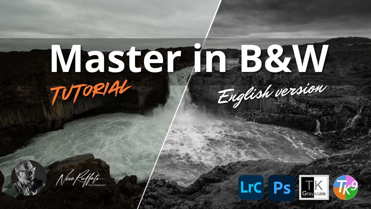 Эффектная черно-белая обработка в Photoshop | Полный рабочий процесс TK9 + TK в оттенках серого