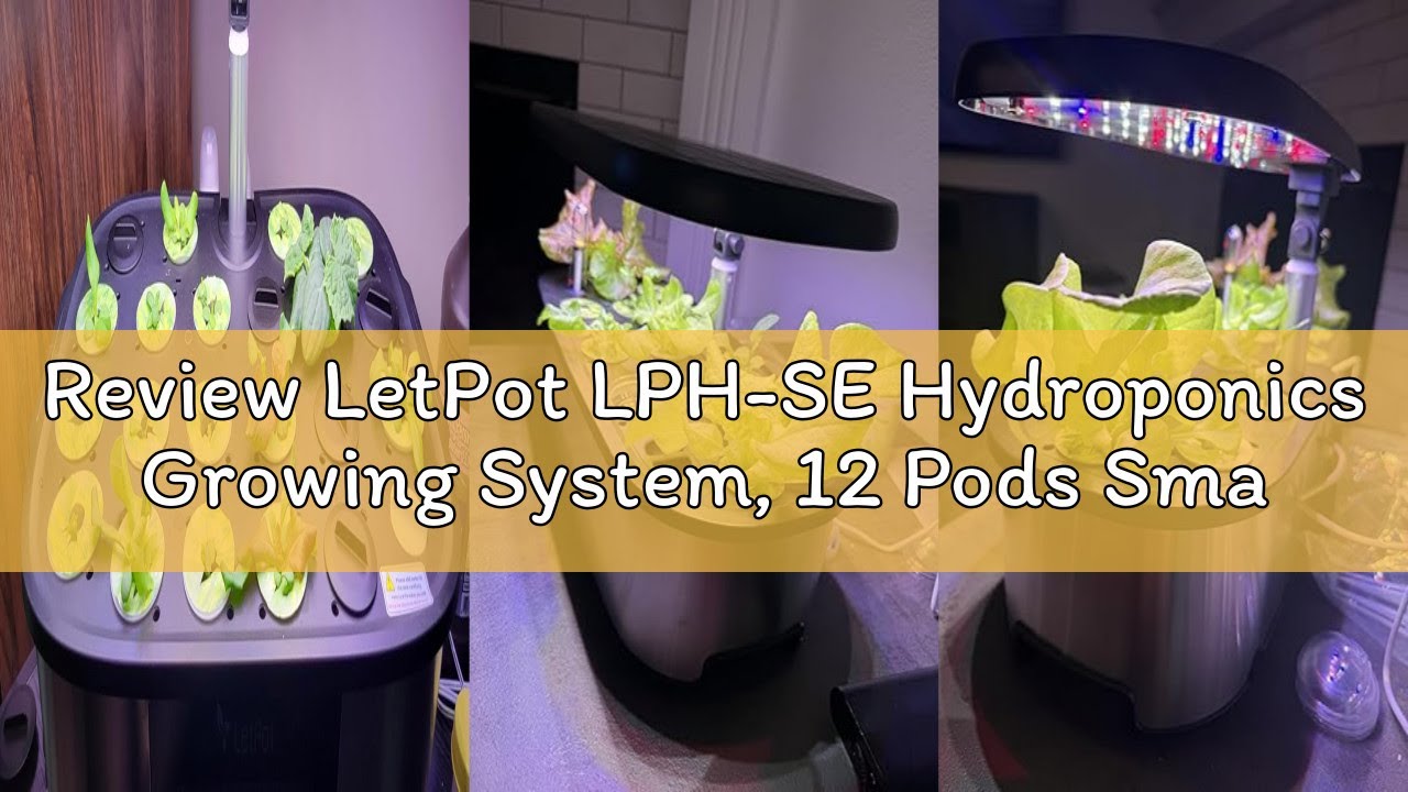 Review LetPot LPH-SE Hydroponics Growing System, 12 Pods Smart Herb Garden Kit Indoor, Indoor Garden