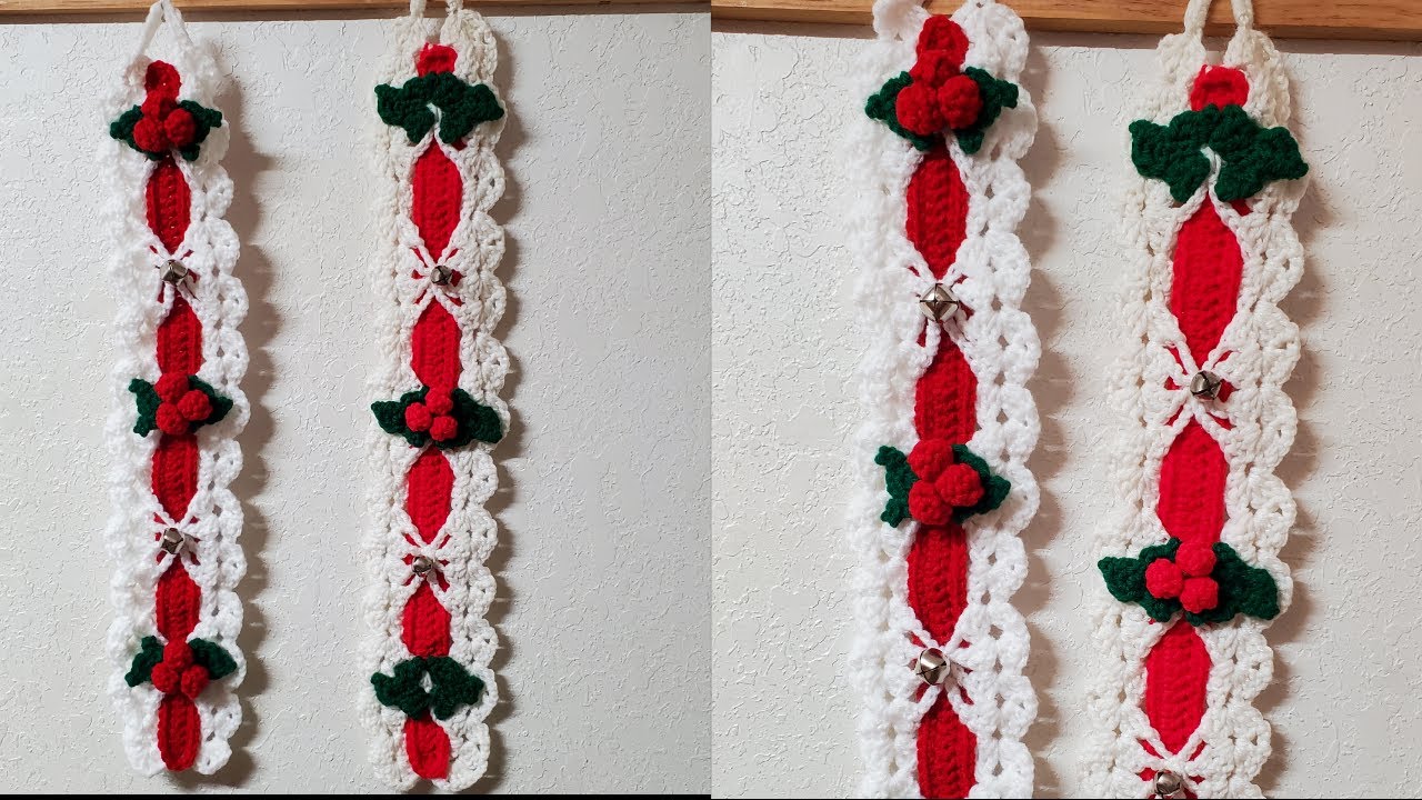 Christmas Wall /Door Hanger | How to Crochet a Christmas Wall/Door Hanger | Easy Christmas Decor!